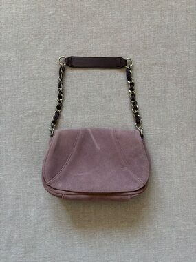 Ann Taylor vintage pink suede purse.